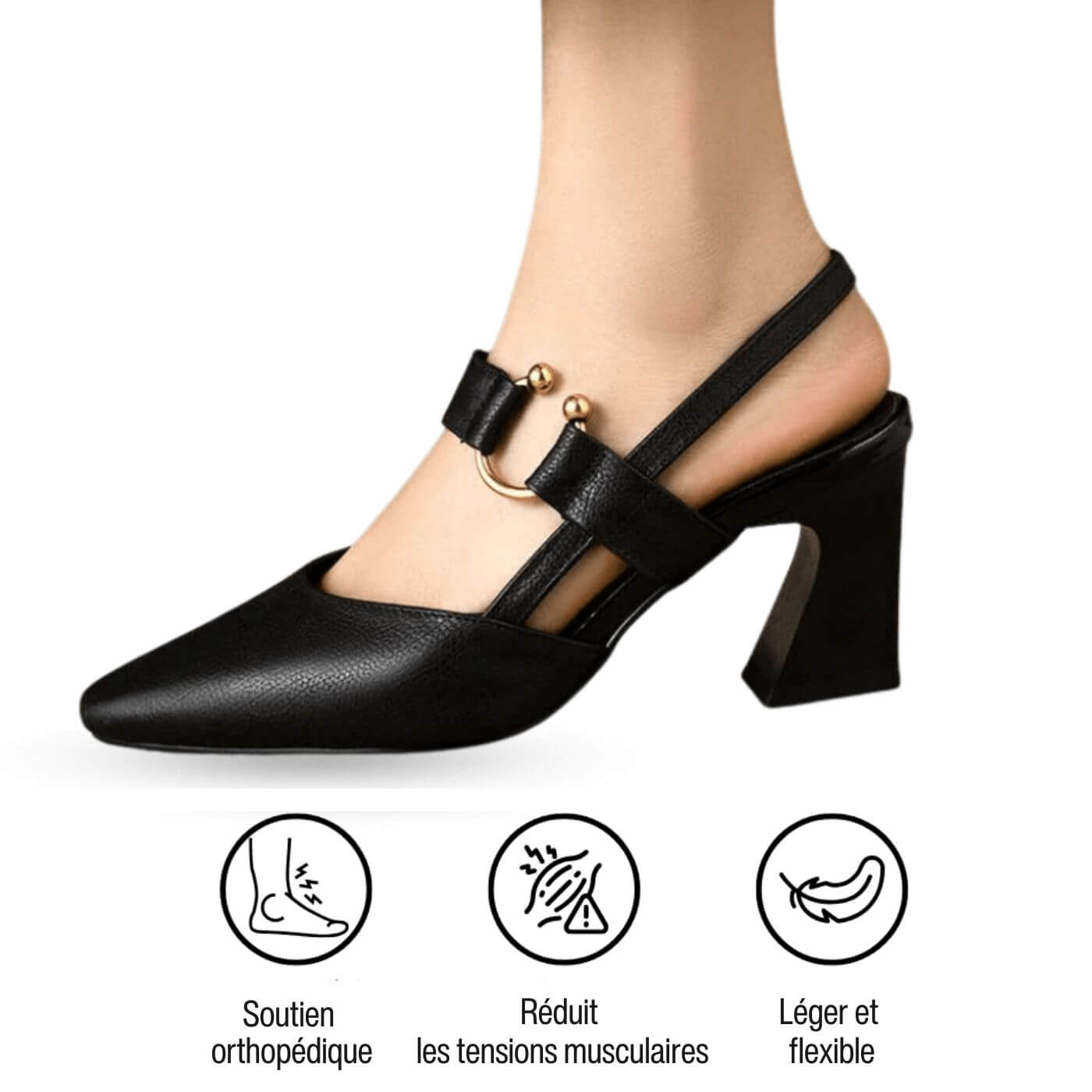 Claire™ – Sandales Orthopédiques Confortables à Talon